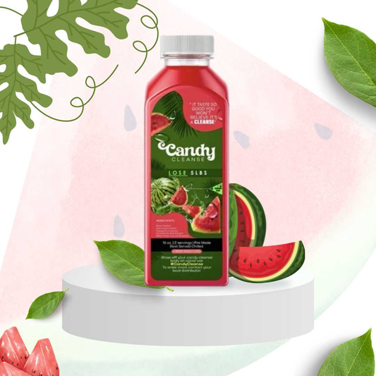 16oz Watermelon Candy Cleanse Single Bottle Ready Made Ready To Drink